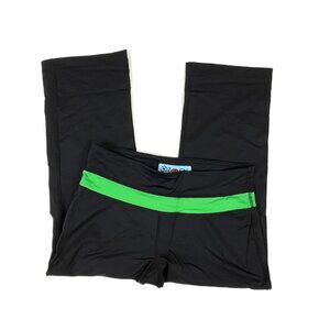 Zen Chi Yoga Pants Capri Black Green Sz. M Active